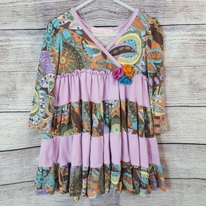 🍁3/$12 Everyday Nay Lavender Print Ruffle Dress🍁